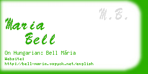 maria bell business card